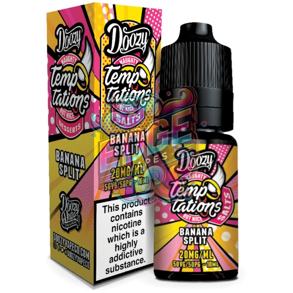 Banana Split Doozy Temptations - Salts 10ml Bottle & Box