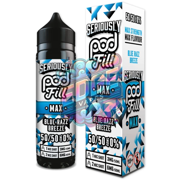Blue Razz Breeze - Seriously PodFill Max 40ml Bottle & Box Large