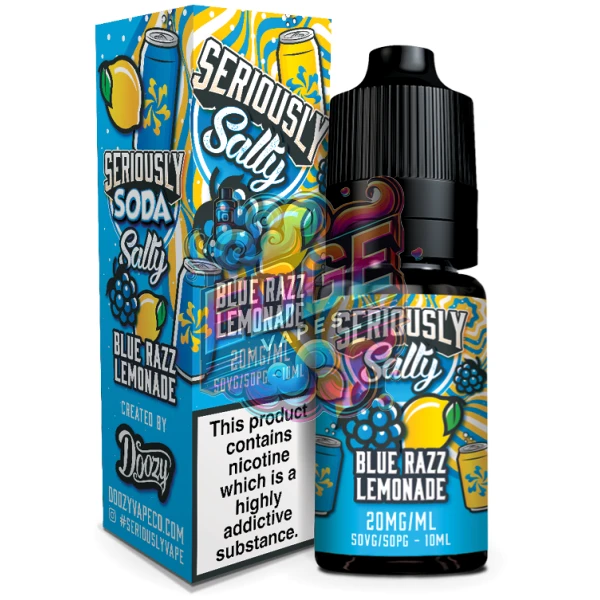 Blue Razz Lemonade Seriously Salty - Soda 10ml Bottle & Box