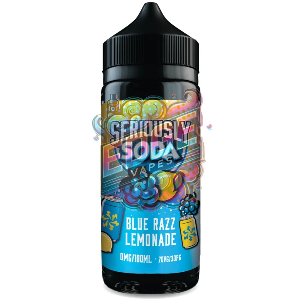 Blue Razz Lemonade Seriously Soda 100ml Bottle