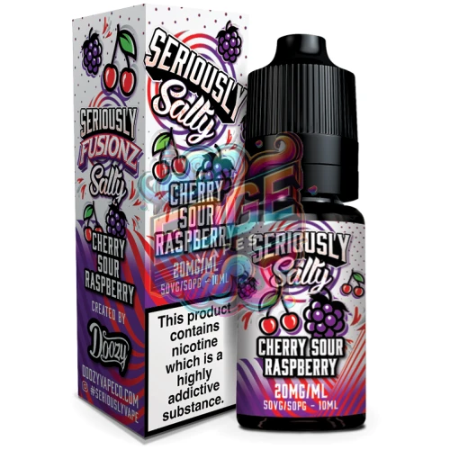 CHERRY SOUR RASPBERRY Seriously Fusionz Salty 10ml Bottle & Box Large