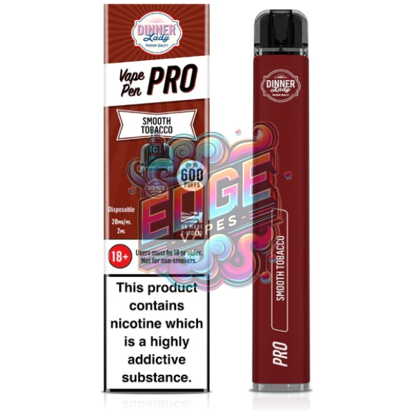 Dinner Lady Smooth Tobacco Disposable Vape Pen Pro