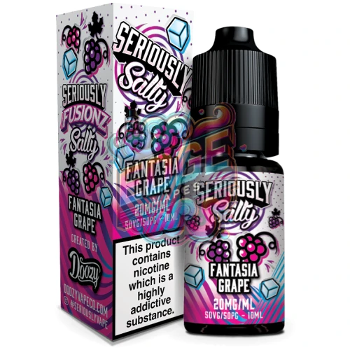 FANTASIA GRAPE Seriously Fusionz Salty 10ml Bottle & Box Large