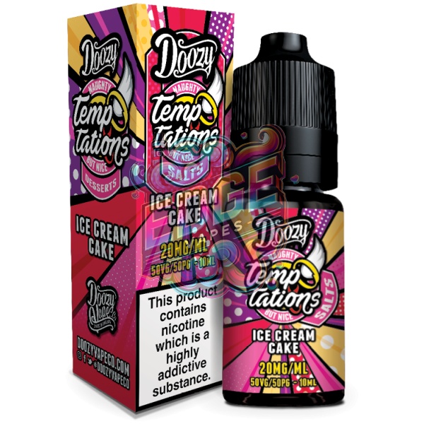 Ice Cream Cake Doozy Temptations - Salts 10ml Bottle & Box