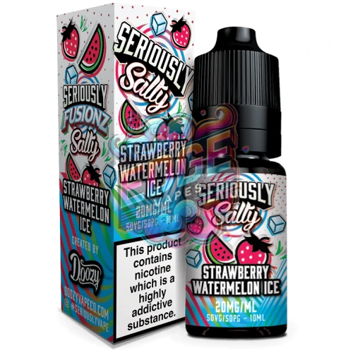 STRAWBERRY WATERMELON ICE Seriously Fusionz Salty 10ml Bottle & Box Large