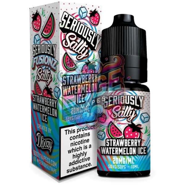 STRAWBERRY WATERMELON ICE Seriously Fusionz Salty 10ml Bottle & Box Large