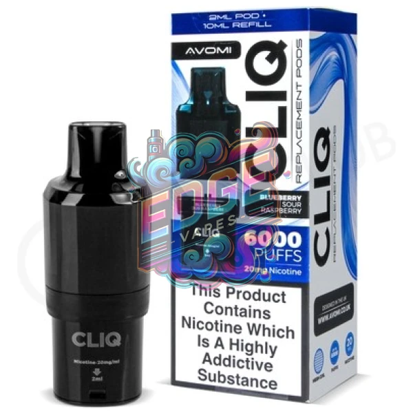 Blueberry Sour Raspberry Avomi Cliq 6000 Puff Refill Pack